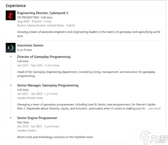《漫威蜘蛛侠》资深开发者加盟CDPR 开发《赛博朋克2》