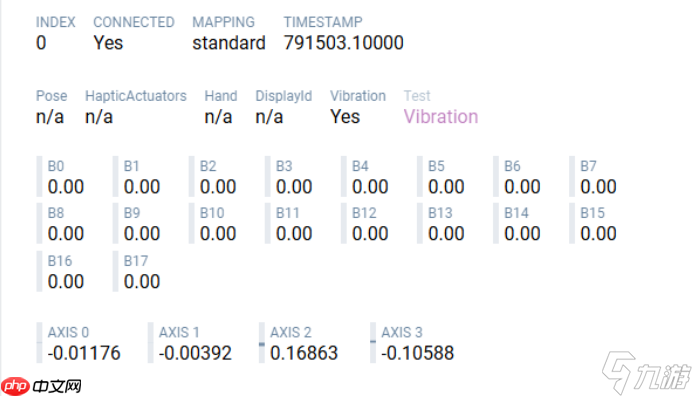 手柄测试网页数据说明 手柄按键延迟与灵敏度基准解析