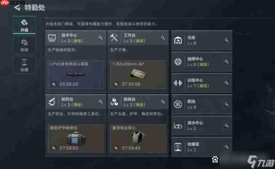 三角洲行动S7赛季制造/上交物品速览