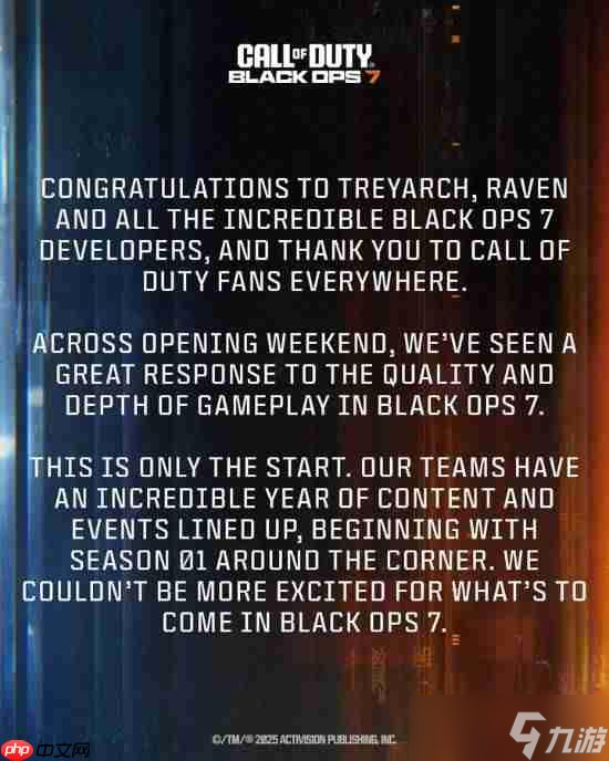 《使命召唤22:黑色行动7》罕见未披露首发数据!卖的不好?