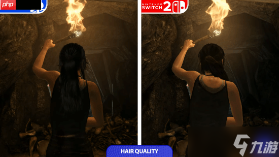 《古墓丽影9》NS2和PS4画面对比：分辨率高但砍画质