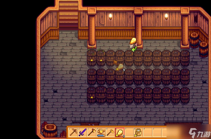 星露谷物语地窖里的酒怎么取