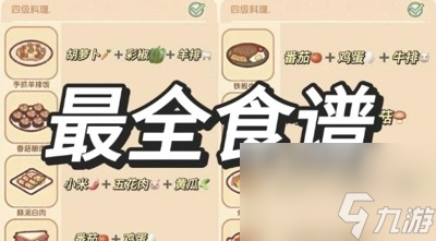 我的休闲时光菜单四级料理大全做法菜谱清单