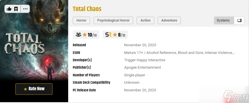 联手《寂静岭》传奇作曲家！媒体高分盛赞恐怖游戏新作《全面混沌》