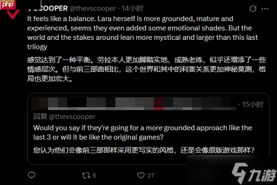 《古墓丽影》新作大爆料:玩法更现代 已到最终打磨阶段!