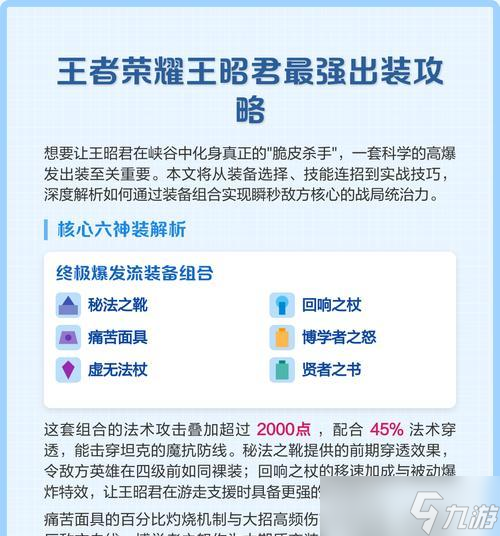 王昭君的服装装备如何搭配?有哪些推荐?