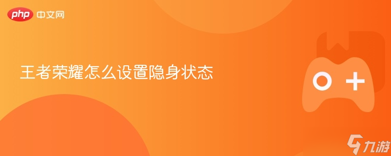 王者荣耀怎么设置隐身状态