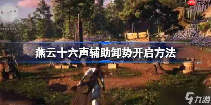 燕云十六声辅助卸势开启方法-燕云十六声辅助卸势怎么开