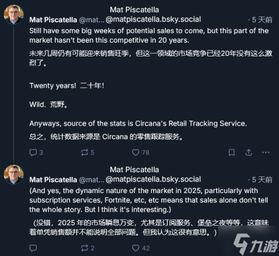 《使命召唤》系列荣光不再 解析师称20年从没见过竞争这么激烈的局面