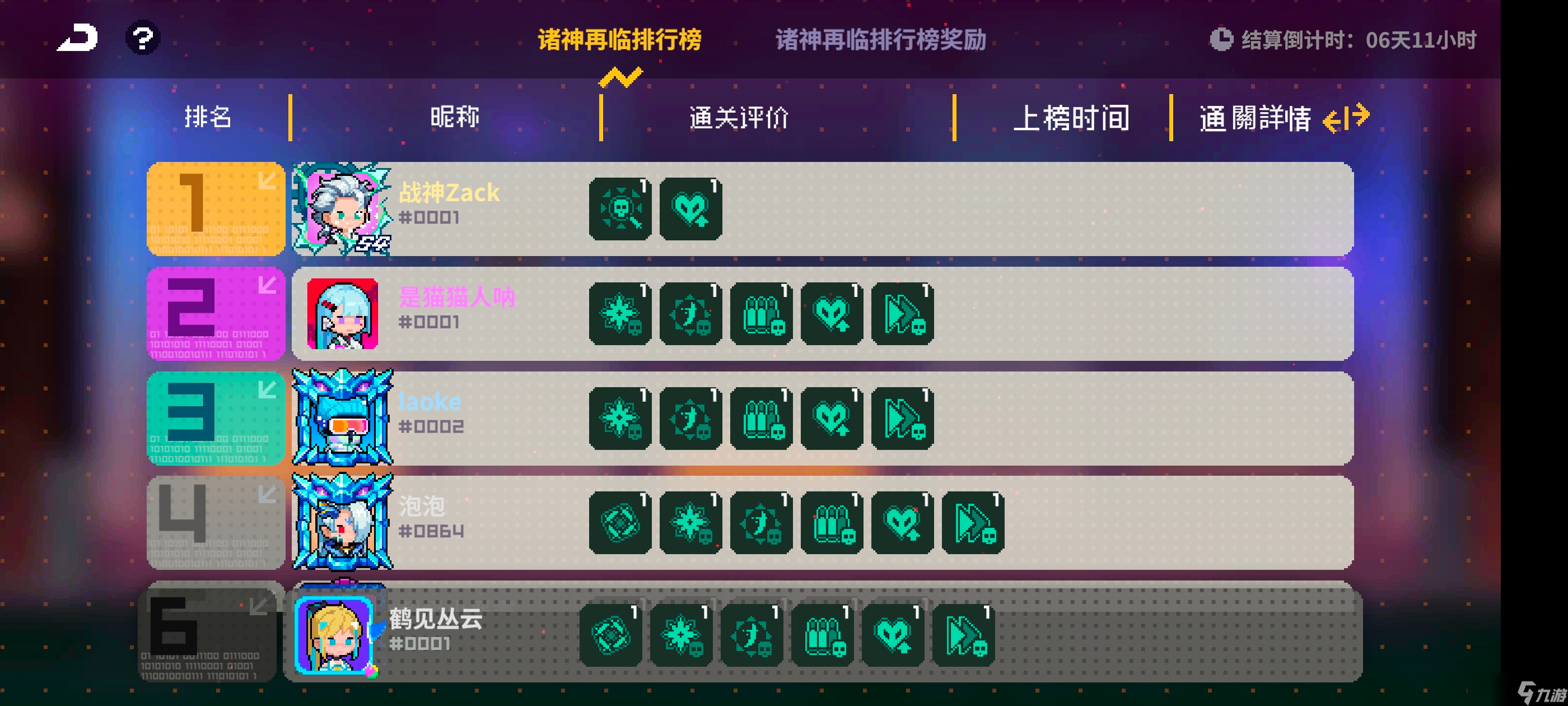 霓虹深渊 无限 诸神冲榜 诸神通关/百层冲榜攻略