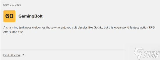 M站仅57分 这款中世纪开放世界RPG新作被批"太粗糙"