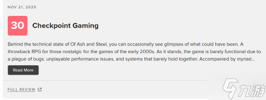 M站仅57分 这款中世纪开放世界RPG新作被批"太粗糙"