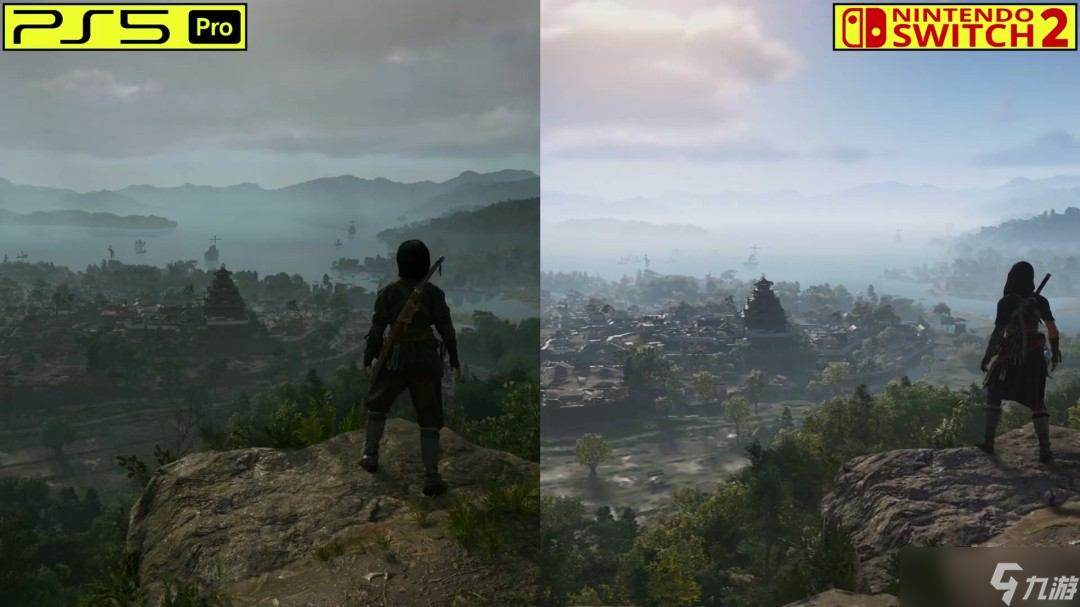 PS5 Pro和Switch 2上《刺客信条：影》的画面表现对比