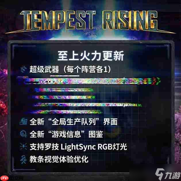RTS《风暴崛起》重大更新上线：加入超级武器等