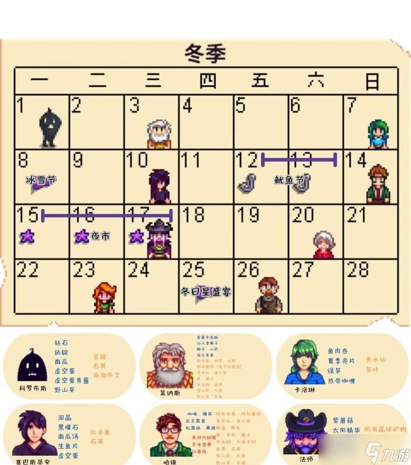 星露谷物语节日攻略(星露谷物语节日玩法一览)