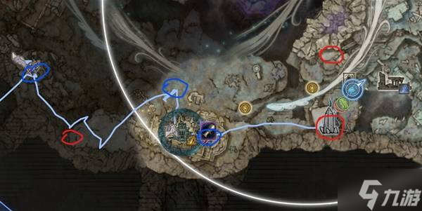 《艾尔登法环黑夜君临》DLC见弃空洞者大空洞第一天跑图路线