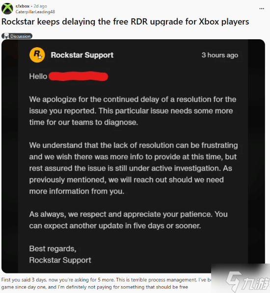 Xbox 360版《荒野大镖客》迟迟无法升级 R星:需要更多时间