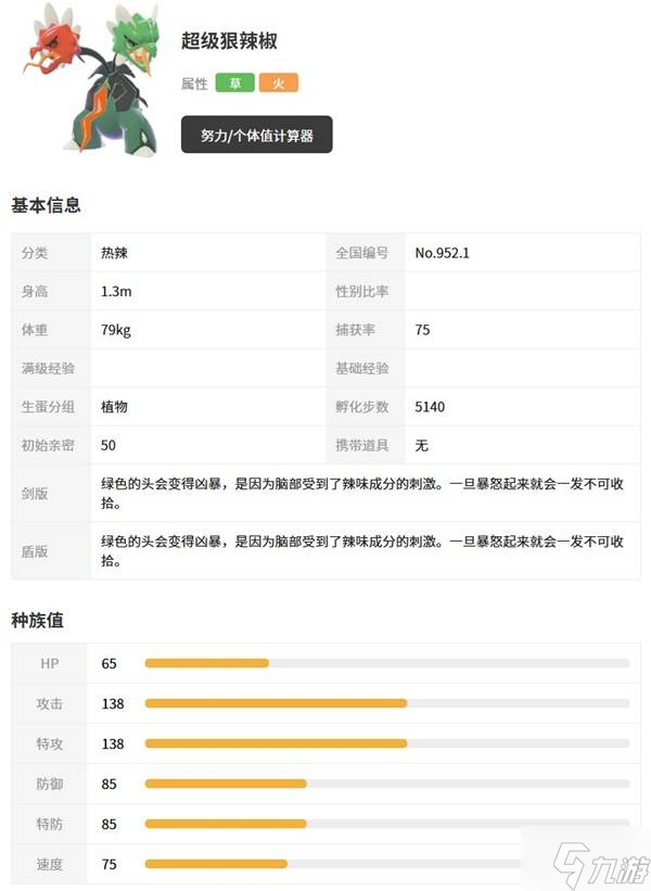 《宝可梦传说ZA》狠辣椒及Mega形态介绍 超级狠辣椒种族值介绍截图