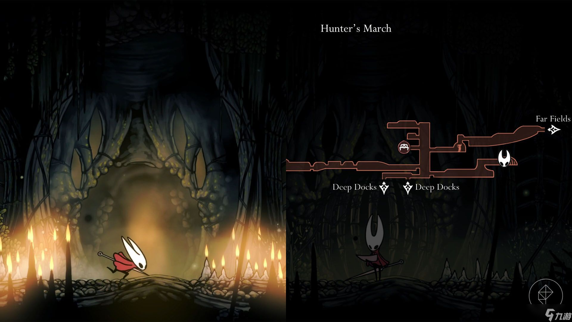 《空洞骑士：丝之歌》中所有纹章的位置