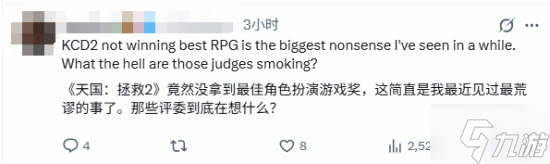 《<a id='link_pop' class='keyword-tag' href='https://www.9game.cn/tgzj2/'>天国拯救2</a>》空手而归遭争议!你认为它该拿奖吗?