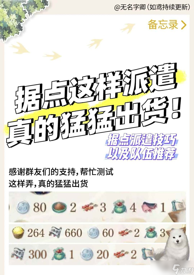 如鸢据点应该怎么派遣 据点派遣收获最多攻略