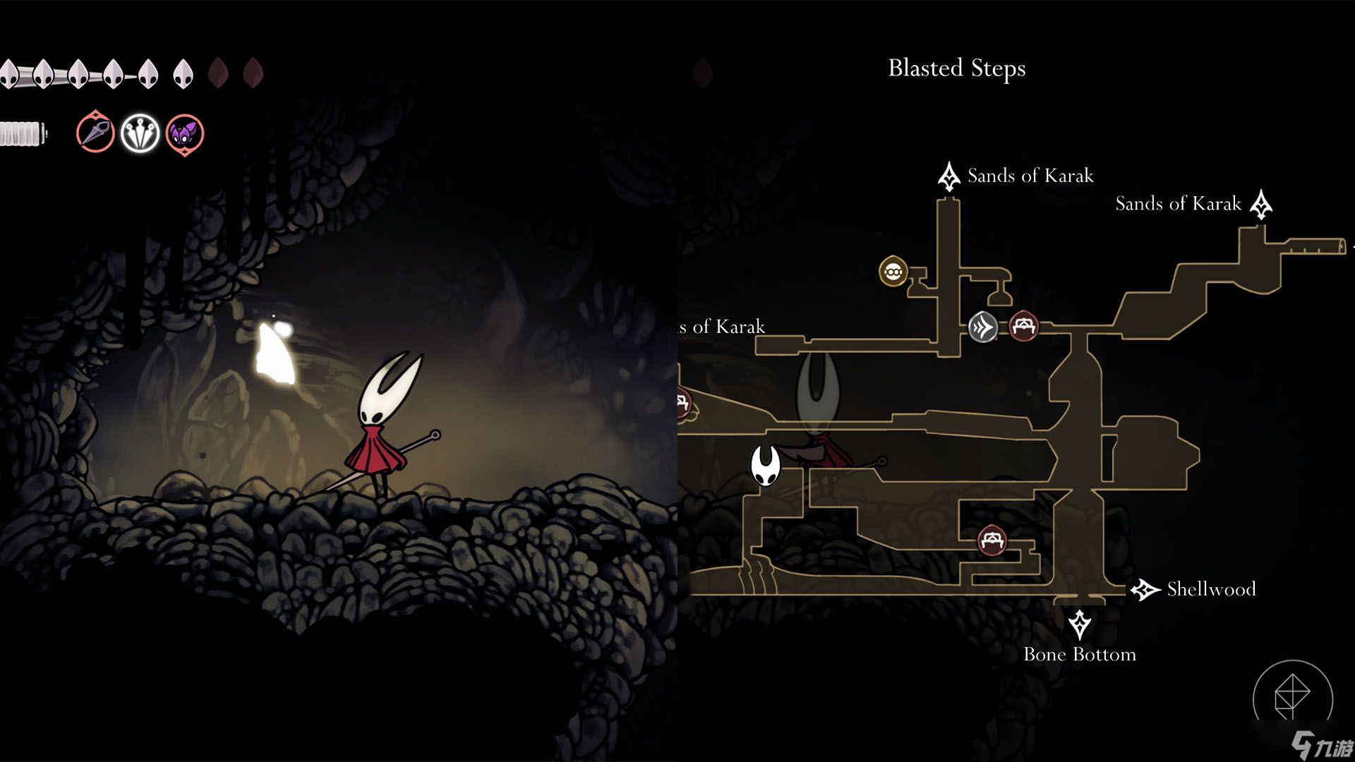 《空洞騎士：絲之歌》中所有面具碎片的位置