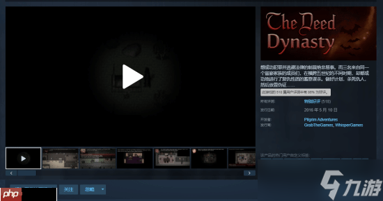 Steam喜加一 犯罪RPG《恶果 王朝》限时免费 领取时间截至12月26日