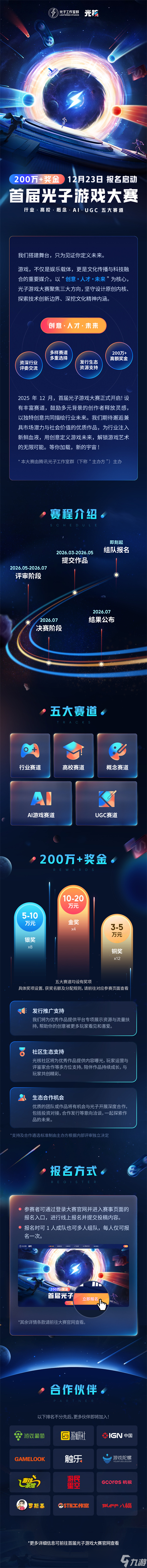 超二百万奖金！光子游戏大赛报名启动