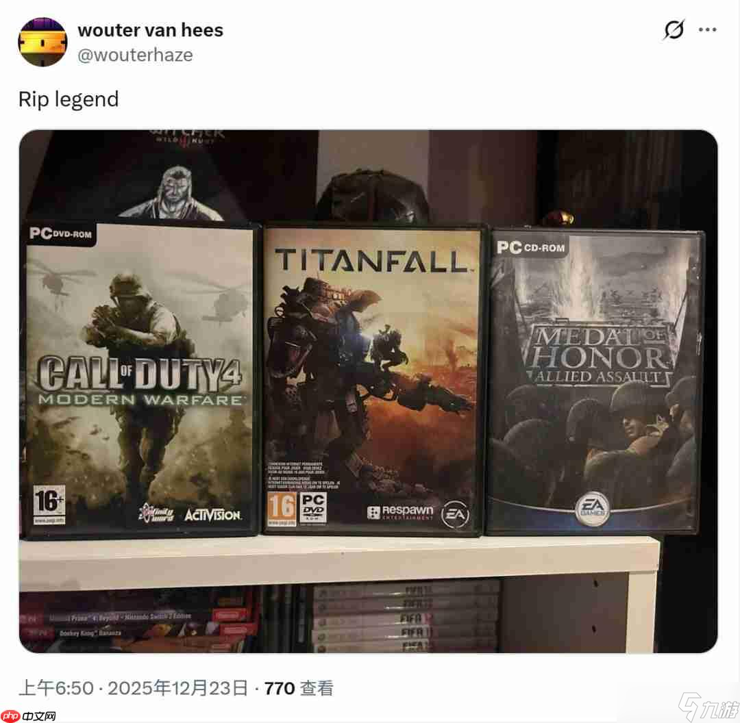 传奇谢幕！业界多名开发者悼念FPS传奇开发者Vince Zampella