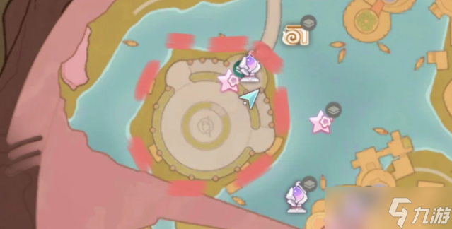 无限暖暖伊赞之土奇想星的星星图案位置指南